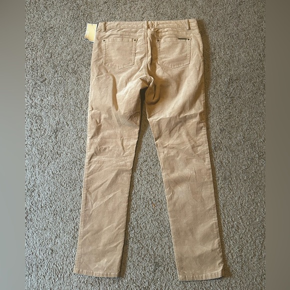 NWT Michael Kors Women’s Corduroy Dark Camel Pants Cotton Spandex Stretch Size 8 - Picture 2 of 8